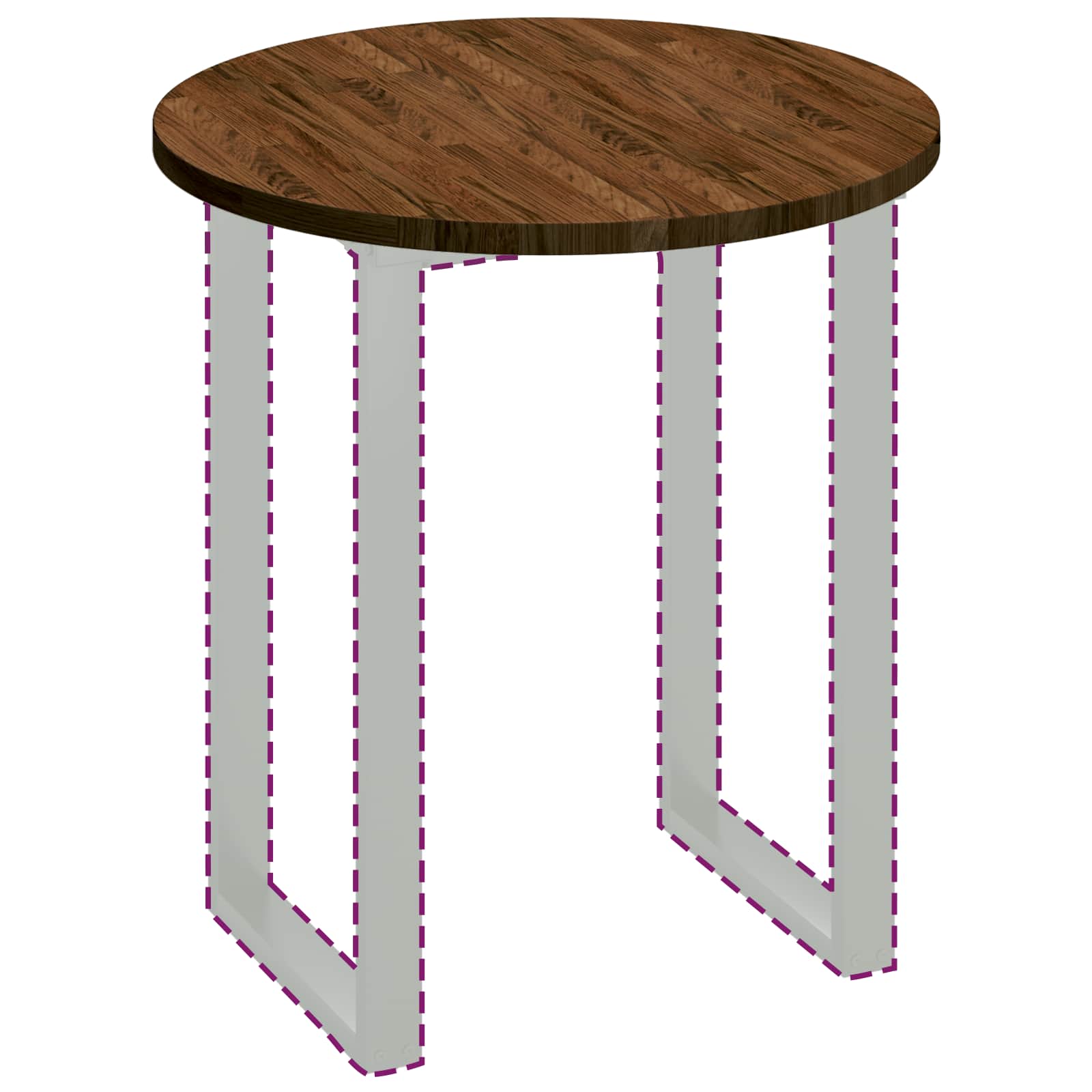 Piano del tavolo Marrone Scuro Ø 70 x 2,5 cm | homemem39