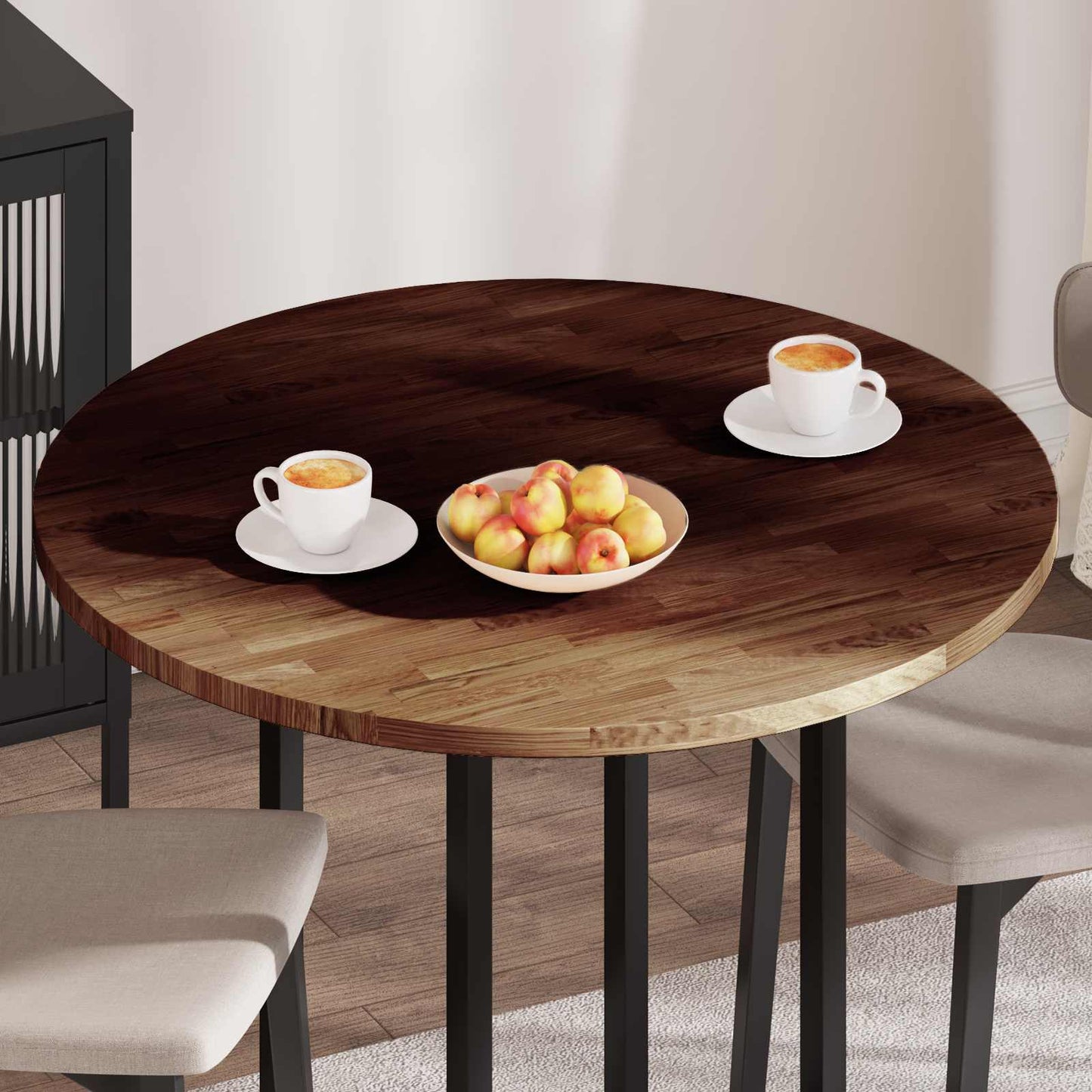 Piano del tavolo Marrone Scuro Ø 90 x 2,5 cm | homemem39