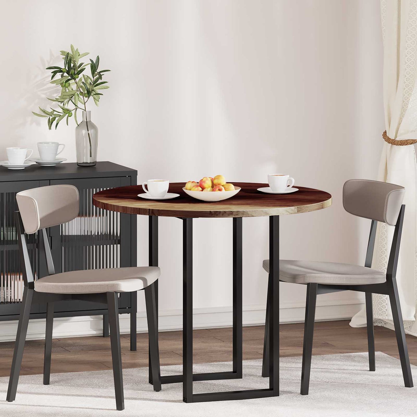 Piano del tavolo Marrone Scuro Ø 90 x 2,5 cm | homemem39