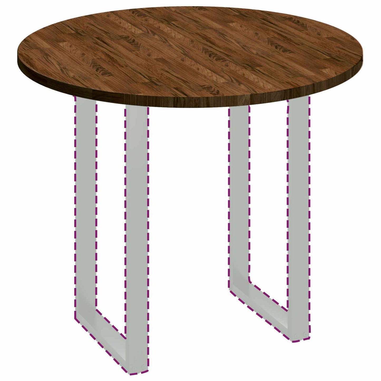 Piano del tavolo Marrone Scuro Ø 90 x 2,5 cm | homemem39