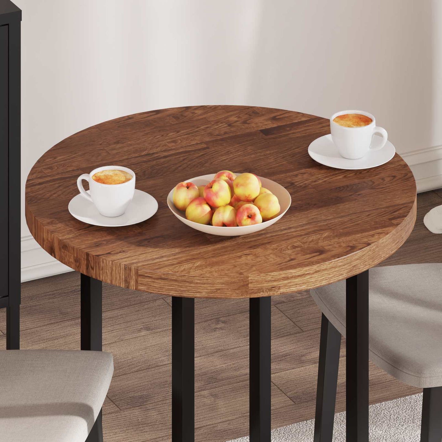 Piano del tavolo Marrone Chiaro Ø 70 x 4 cm | homemem39