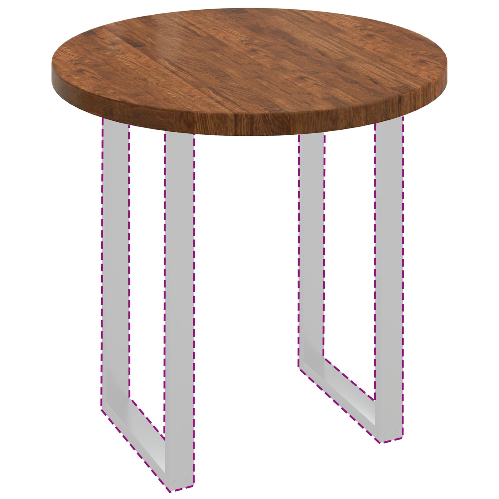 Piano del tavolo Marrone Chiaro Ø 80 x 4 cm | homemem39
