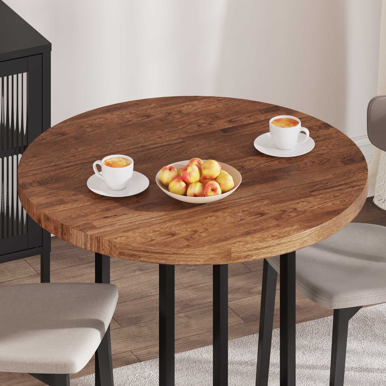 Piano del tavolo Marrone Chiaro Ø 90 x 4 cm | homemem39