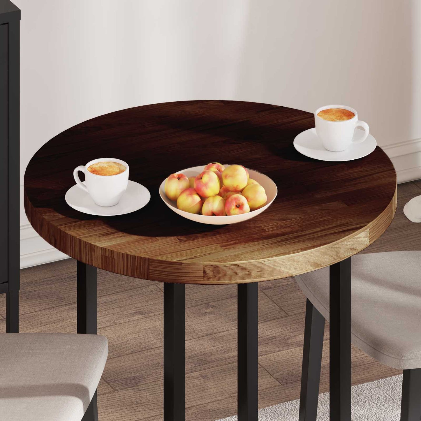 Piano del tavolo Marrone Scuro Ø 70 x 4 cm | homemem39