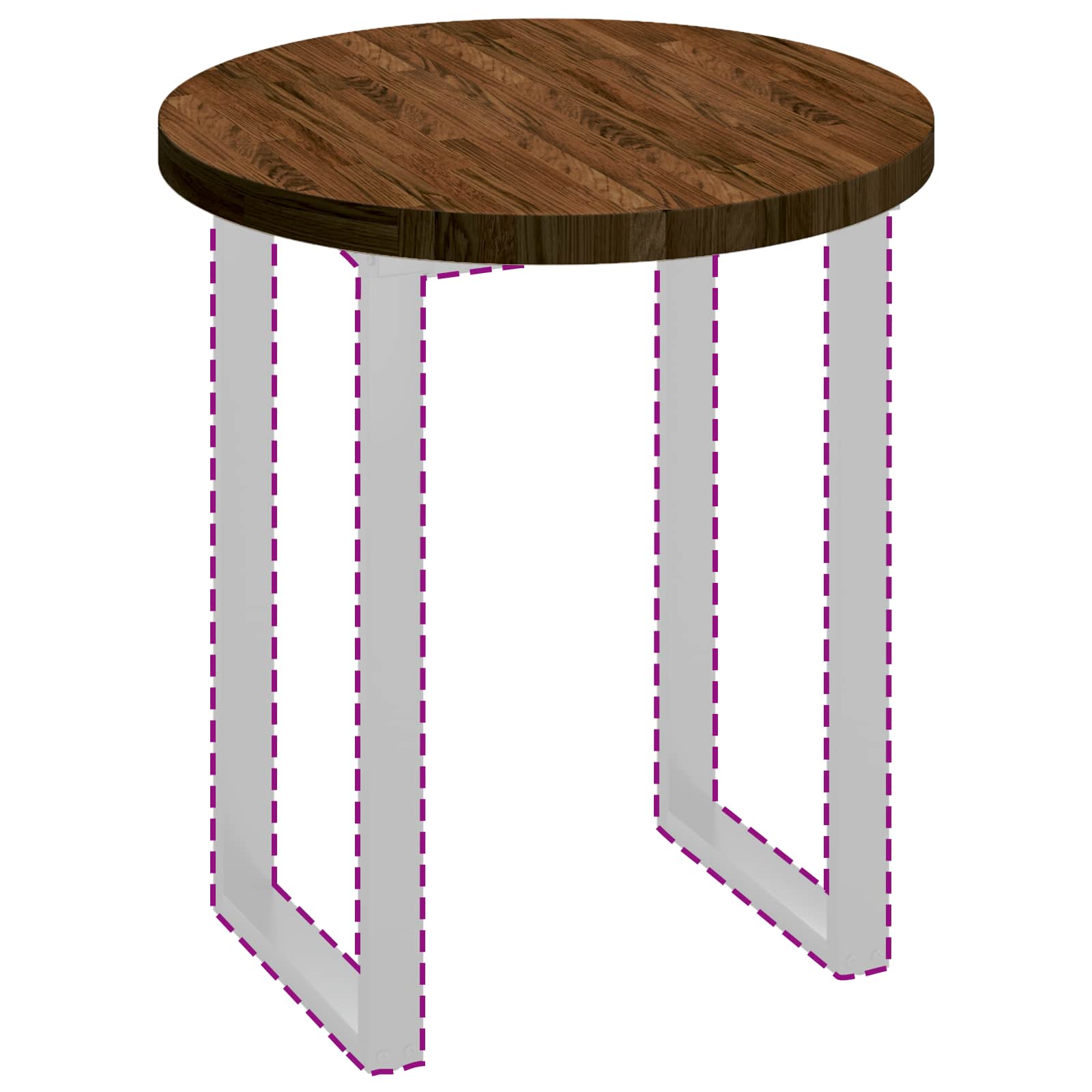 Piano del tavolo Marrone Scuro Ø 70 x 4 cm | homemem39
