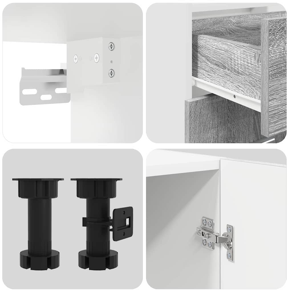 Unità Cucina Lyon 4 pcs Sonoma grigio Legno ingegnerizzato | homemem39