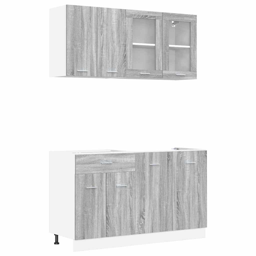 Unità Cucina Lyon 4 pcs Sonoma grigio Legno ingegnerizzato | homemem39