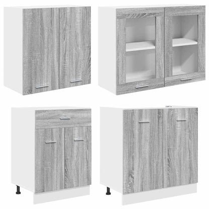 Unità Cucina Lyon 4 pcs Sonoma grigio Legno ingegnerizzato | homemem39