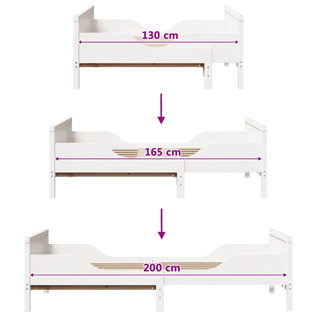 Struttura del letto Bianco 80 x 200 cm Legno multistrato | homemem39