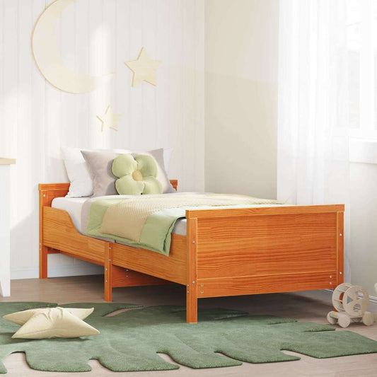 Struttura del letto con testiera Marrone cerato 80 x 200 cm | homemem39