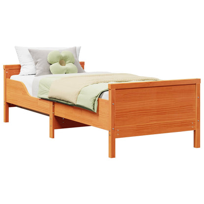 Struttura del letto con testiera Marrone cerato 80 x 200 cm | homemem39