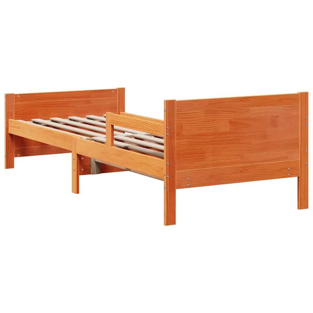 Struttura del letto con testiera Marrone cerato 80 x 200 cm | homemem39