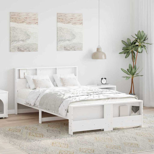 Struttura del letto Bianco 120 x 200 cm Legno multistrato | homemem39