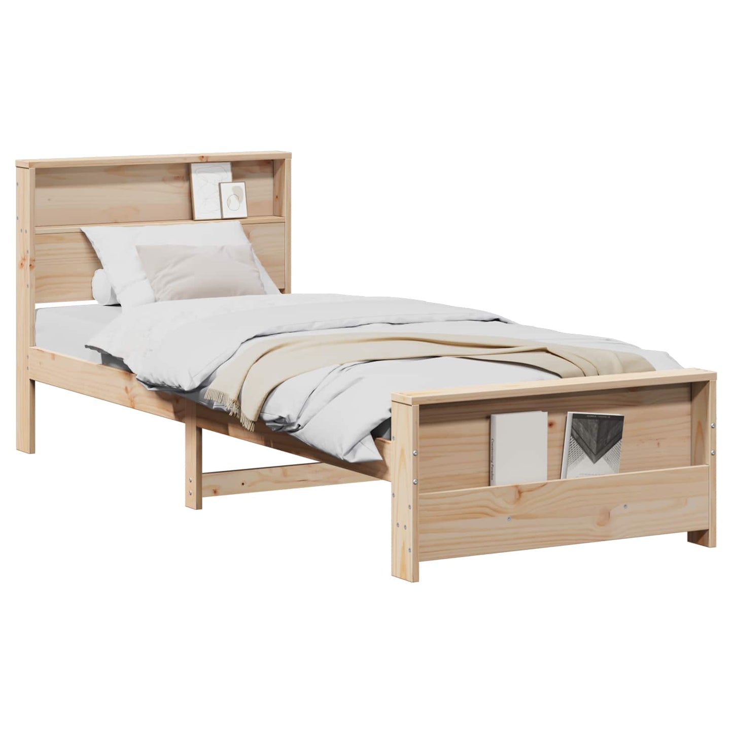 Struttura del letto Marrone 100 x 200 cm Legno multistrato | homemem39