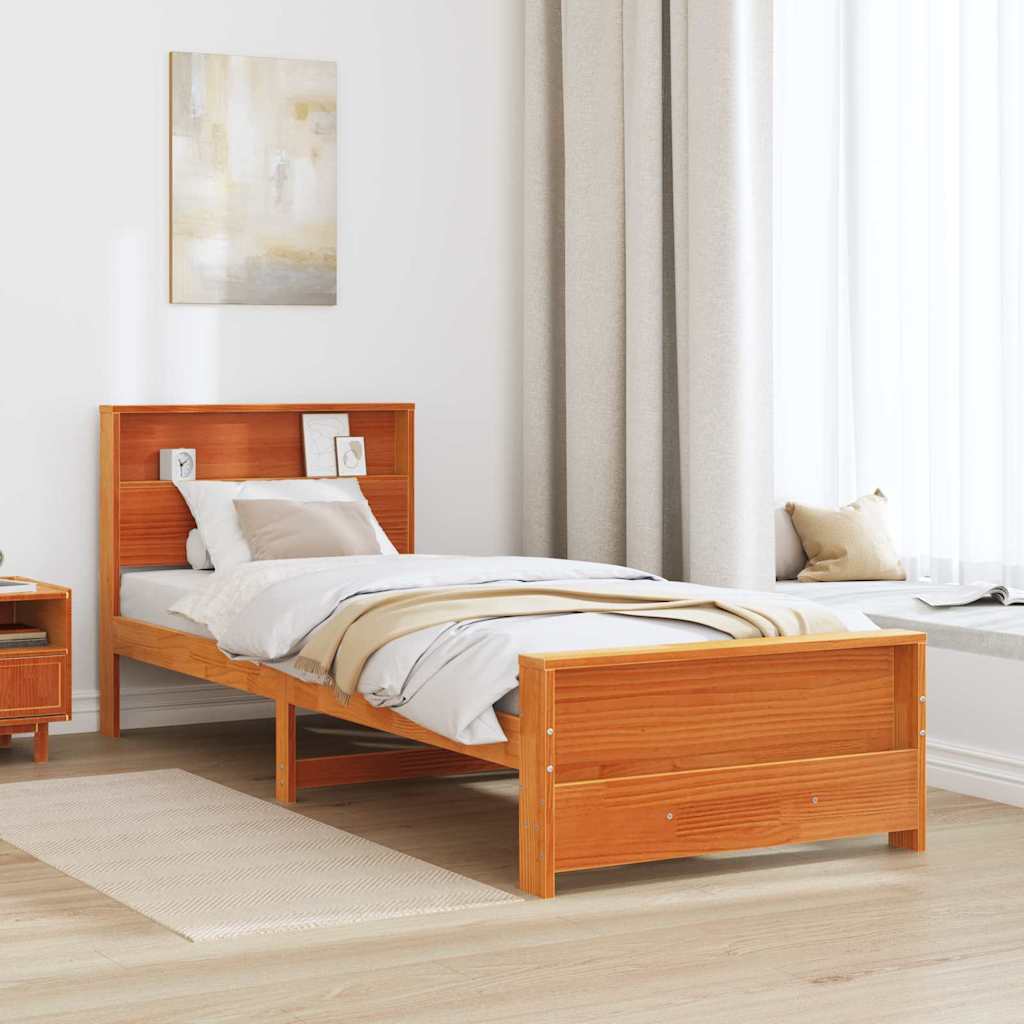Struttura del letto con testiera Marrone cerato 100 x 200 cm | homemem39