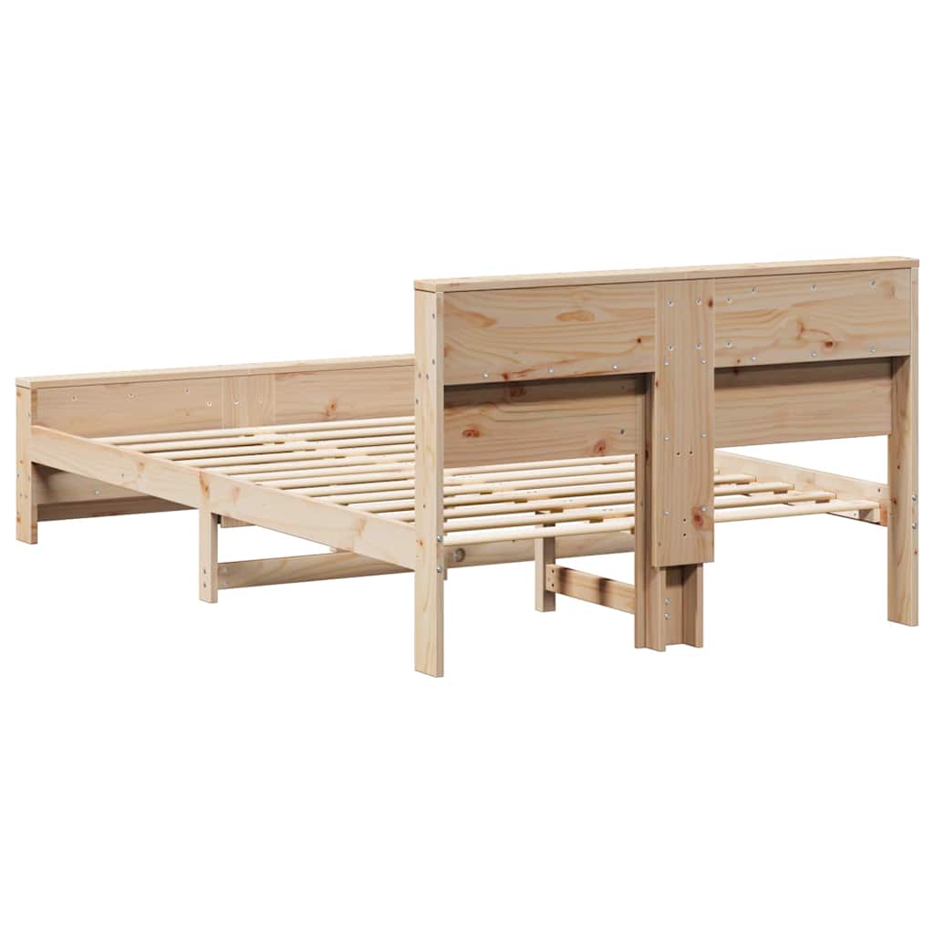 Struttura del letto Marrone 140 x 190 cm Legno multistrato | homemem39