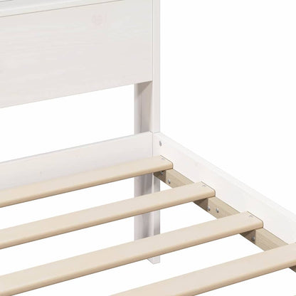 Struttura del letto Bianco 140 x 190 cm Legno multistrato | homemem39
