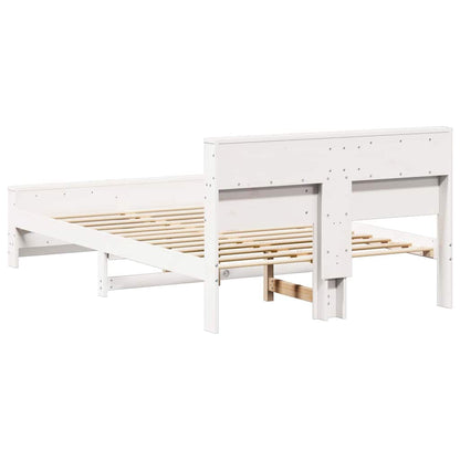 Struttura del letto Bianco 140 x 190 cm Legno multistrato | homemem39