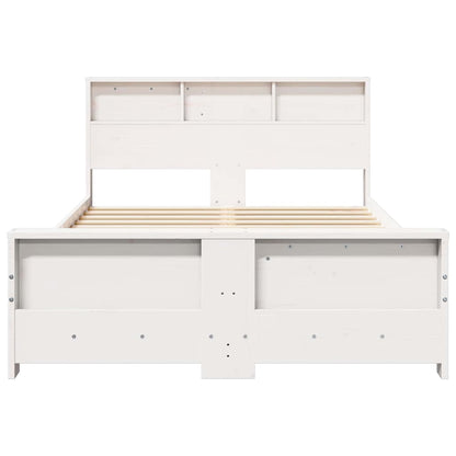 Struttura del letto Bianco 140 x 190 cm Legno multistrato | homemem39