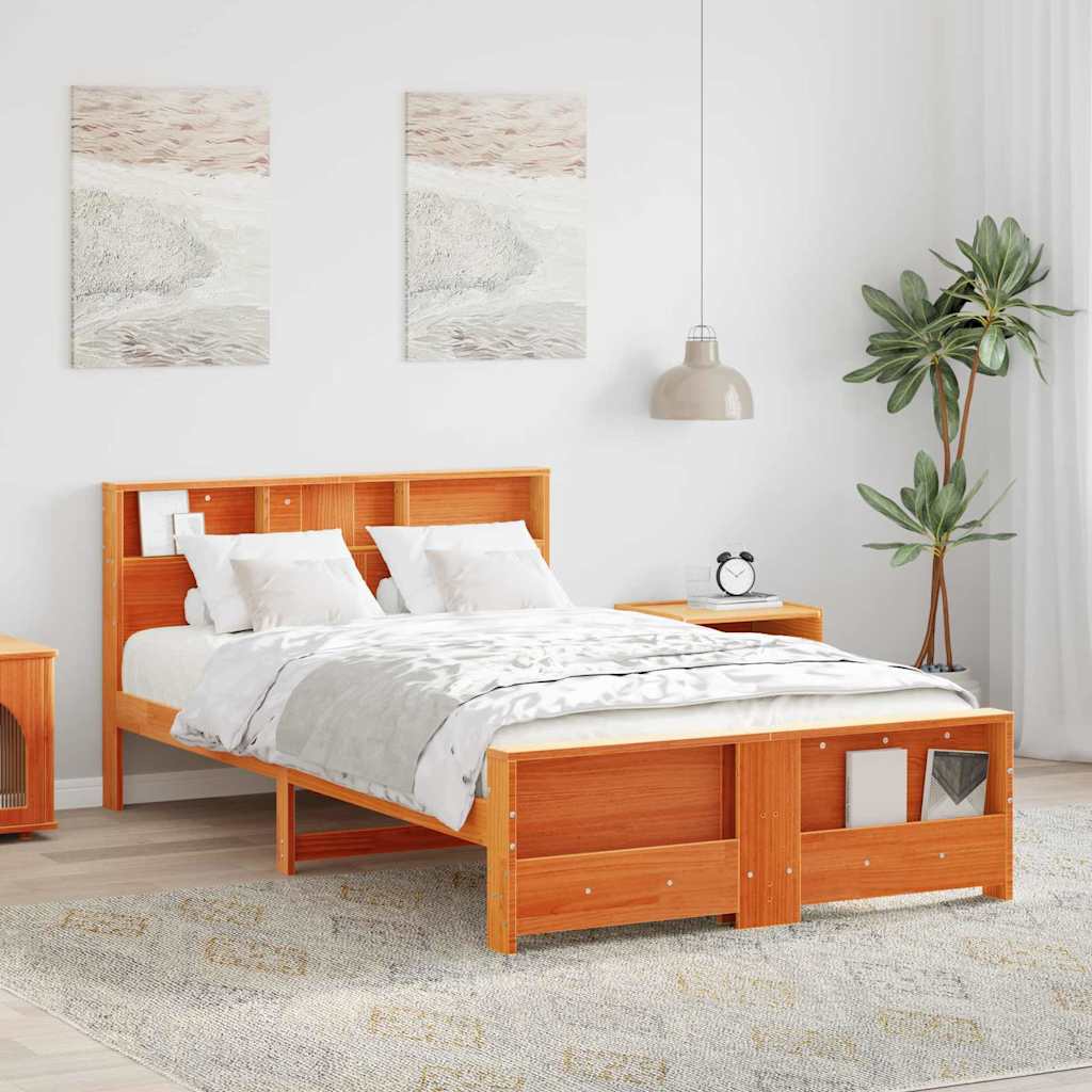 Struttura del letto con testiera Marrone cerato 140 x 190 cm | homemem39
