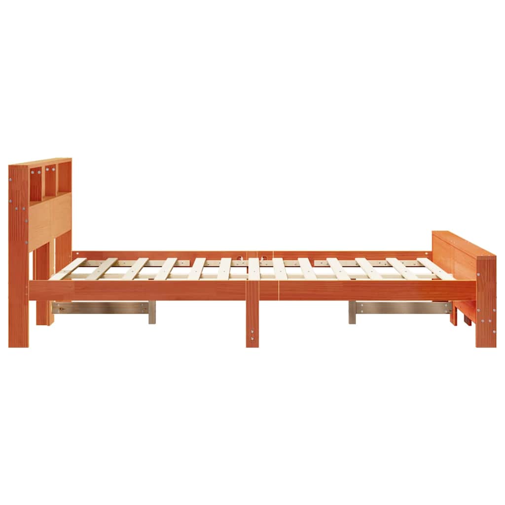 Struttura del letto con testiera Marrone cerato 140 x 190 cm | homemem39