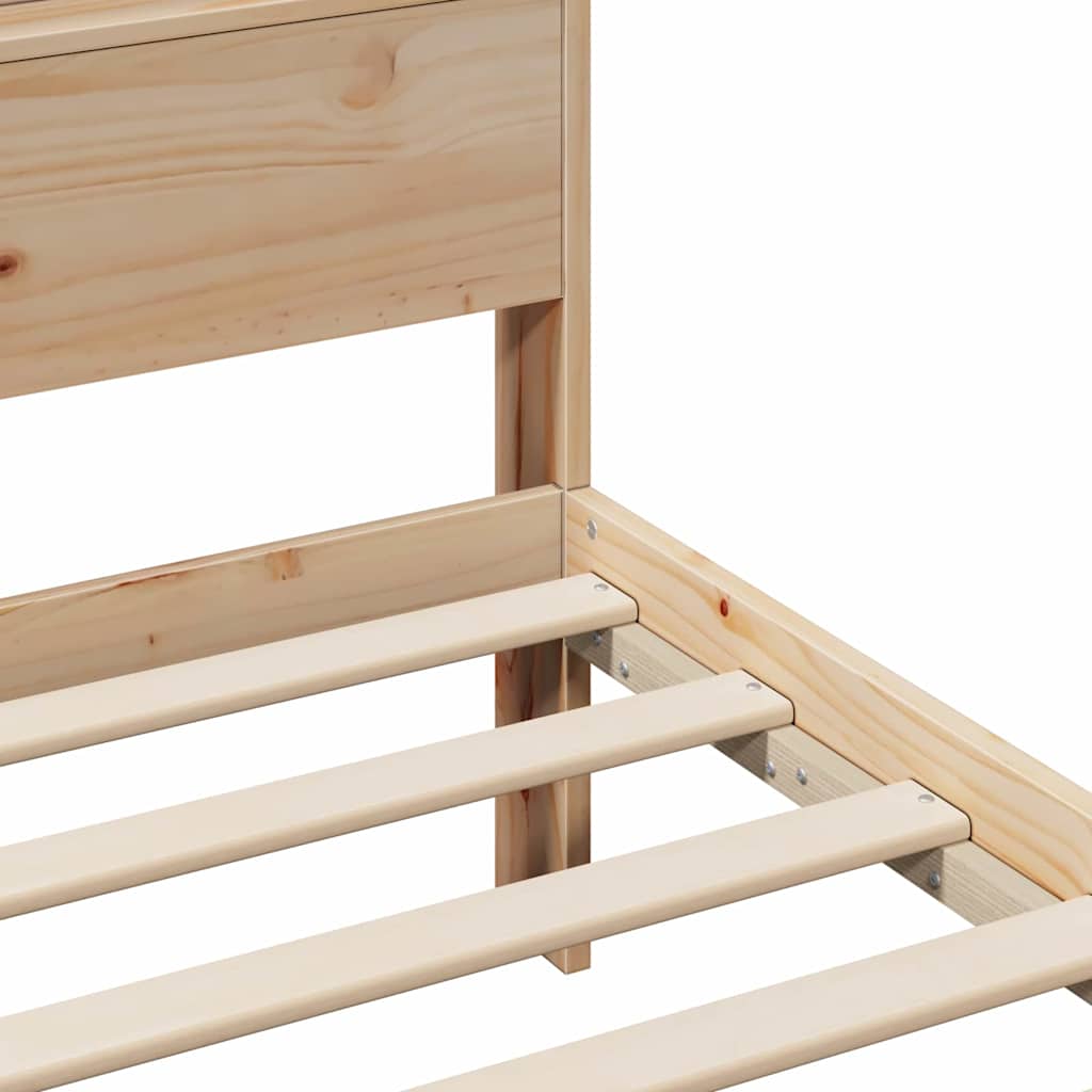 Struttura del letto Marrone 120 x 190 cm Legno multistrato | homemem39