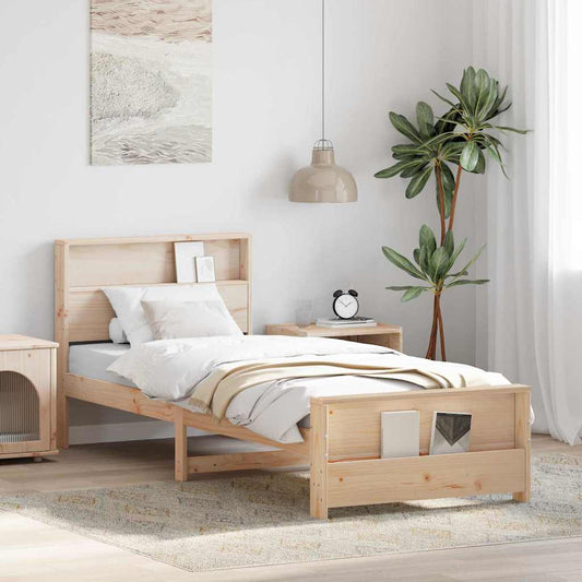 Struttura del letto Marrone 90 x 190 cm Legno multistrato | homemem39