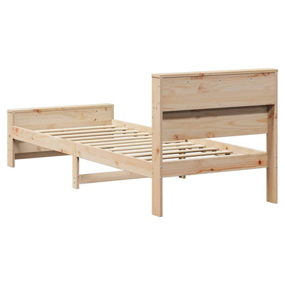 Struttura del letto Marrone 90 x 190 cm Legno multistrato | homemem39