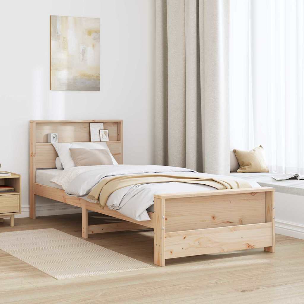 Struttura del letto Marrone 75 x 190 cm Legno multistrato | homemem39