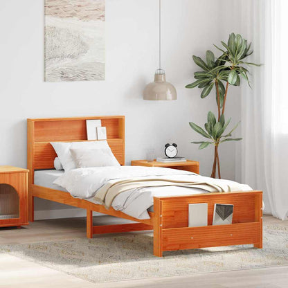 Struttura del letto con testiera Marrone cerato 75 x 190 cm | homemem39