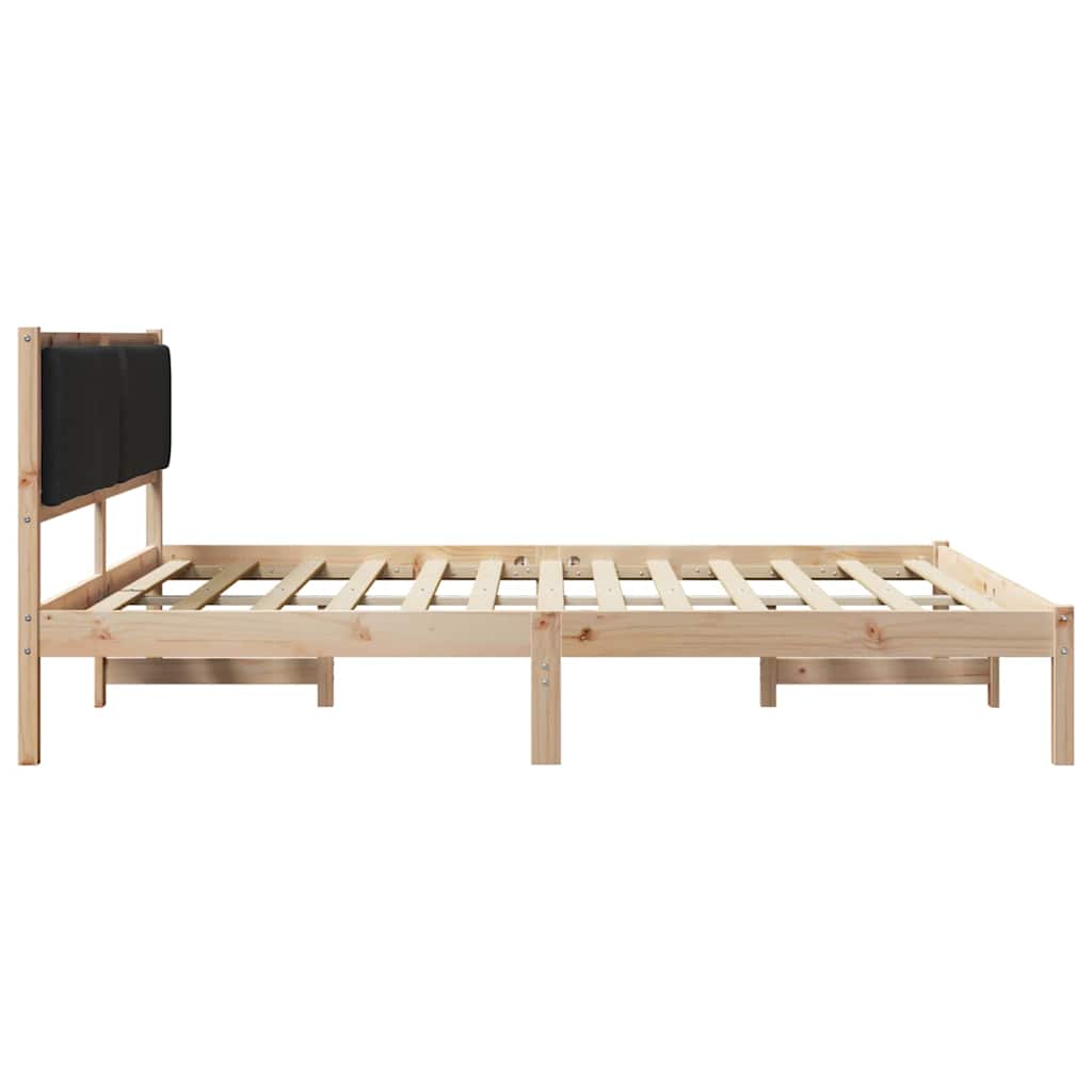 Struttura del letto Nero 180 x 200 cm Pino massello | homemem39
