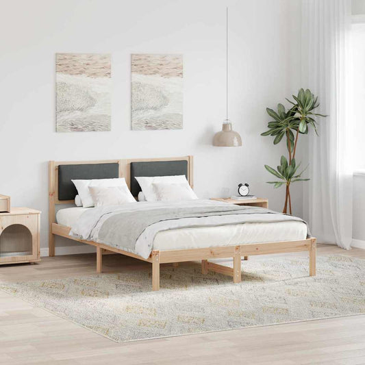 Struttura del letto Grigio scuro 140 x 190 cm Pino massello | homemem39