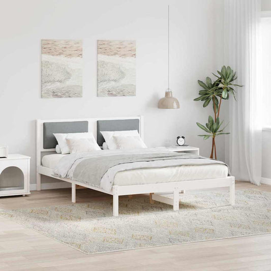 Struttura del letto Grigio chiaro 140 x 190 cm Pino massello | homemem39