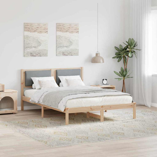 Struttura del letto Grigio chiaro 135 x 190 cm Pino massello | homemem39