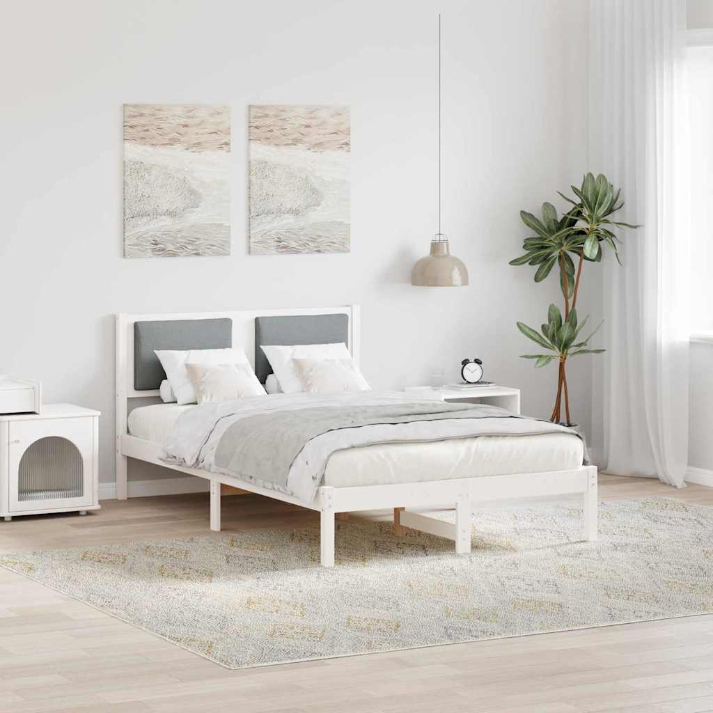 Struttura del letto Grigio chiaro 120 x 190 cm Pino massello