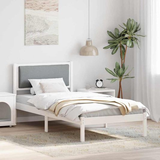 Struttura del letto Grigio chiaro 90 x 200 cm Pino massello | homemem39