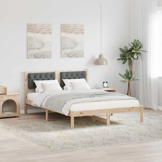 Struttura del letto Grigio scuro 150 x 200 cm Pino massello | homemem39