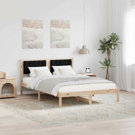Struttura del letto Nero 150 x 200 cm Pino massello | homemem39
