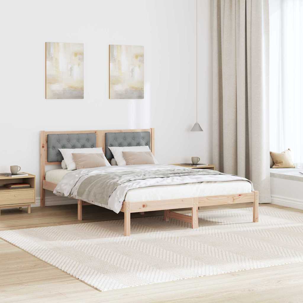 Struttura del letto Grigio chiaro 140 x 200 cm Pino massello | homemem39