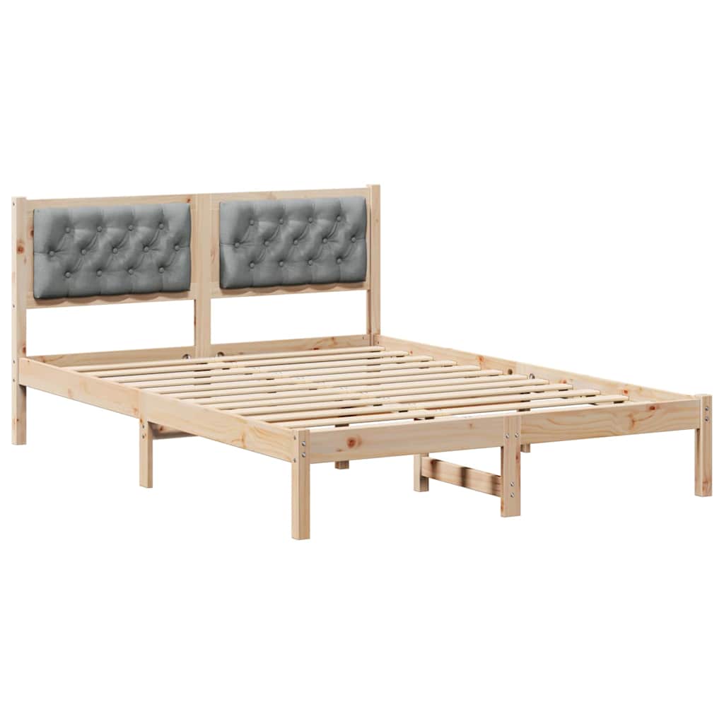 Struttura del letto Grigio chiaro 140 x 200 cm Pino massello | homemem39