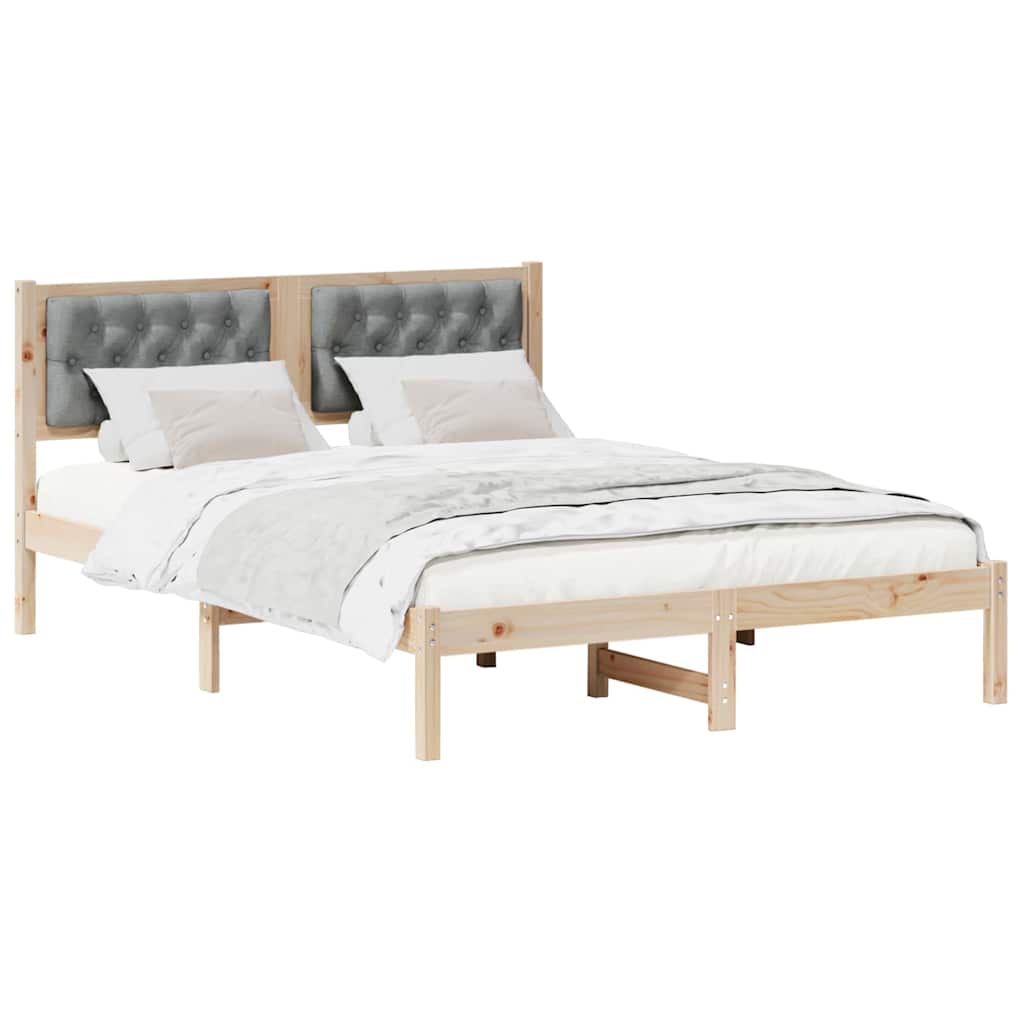 Struttura del letto Grigio chiaro 140 x 200 cm Pino massello | homemem39