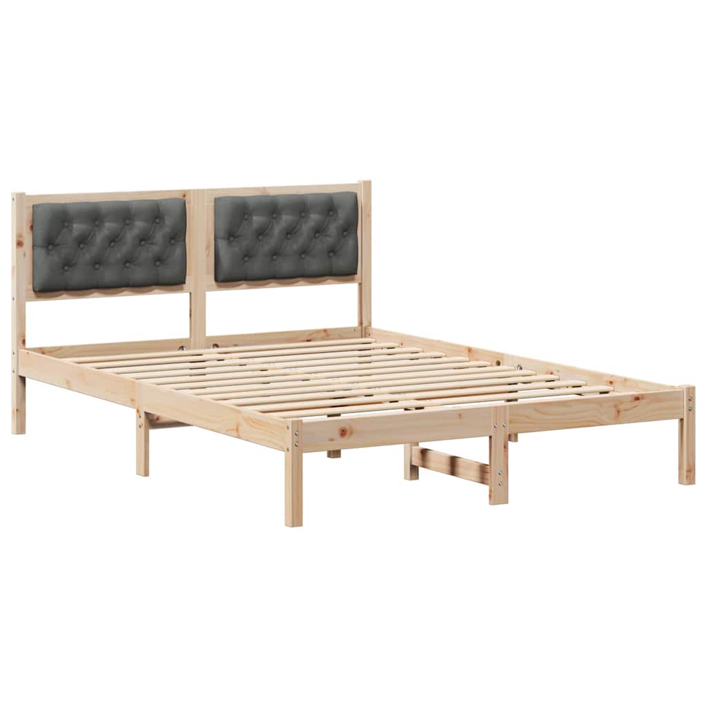Struttura del letto Grigio scuro 140 x 200 cm Pino massello | homemem39