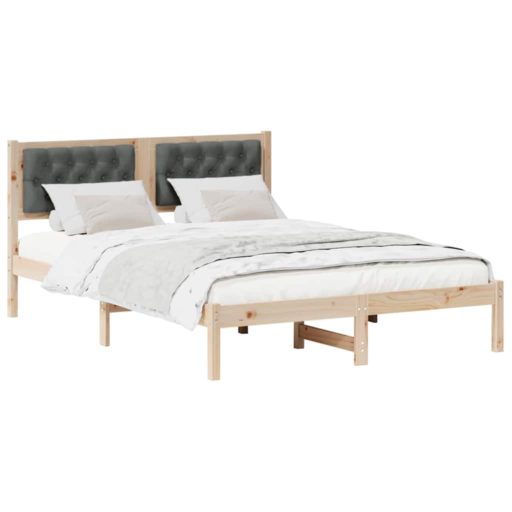 Struttura del letto Grigio scuro 140 x 200 cm Pino massello | homemem39