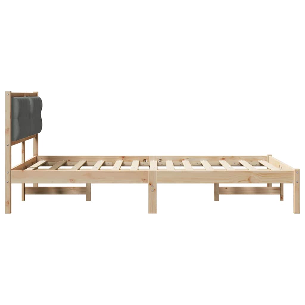 Struttura del letto Grigio scuro 140 x 200 cm Pino massello | homemem39
