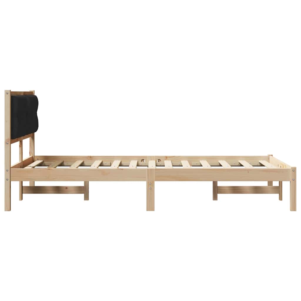 Struttura del letto Nero 135 x 190 cm Pino massello | homemem39