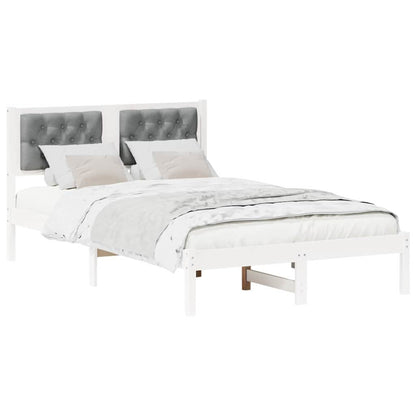 Struttura del letto Grigio chiaro 135 x 190 cm Pino massello