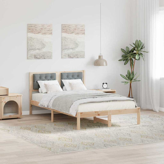 Struttura del letto Grigio chiaro 120 x 190 cm Pino massello | homemem39