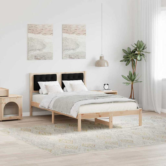 Struttura del letto Nero 120 x 190 cm Pino massello | homemem39