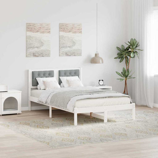 Struttura del letto Grigio chiaro 120 x 190 cm Pino massello | homemem39
