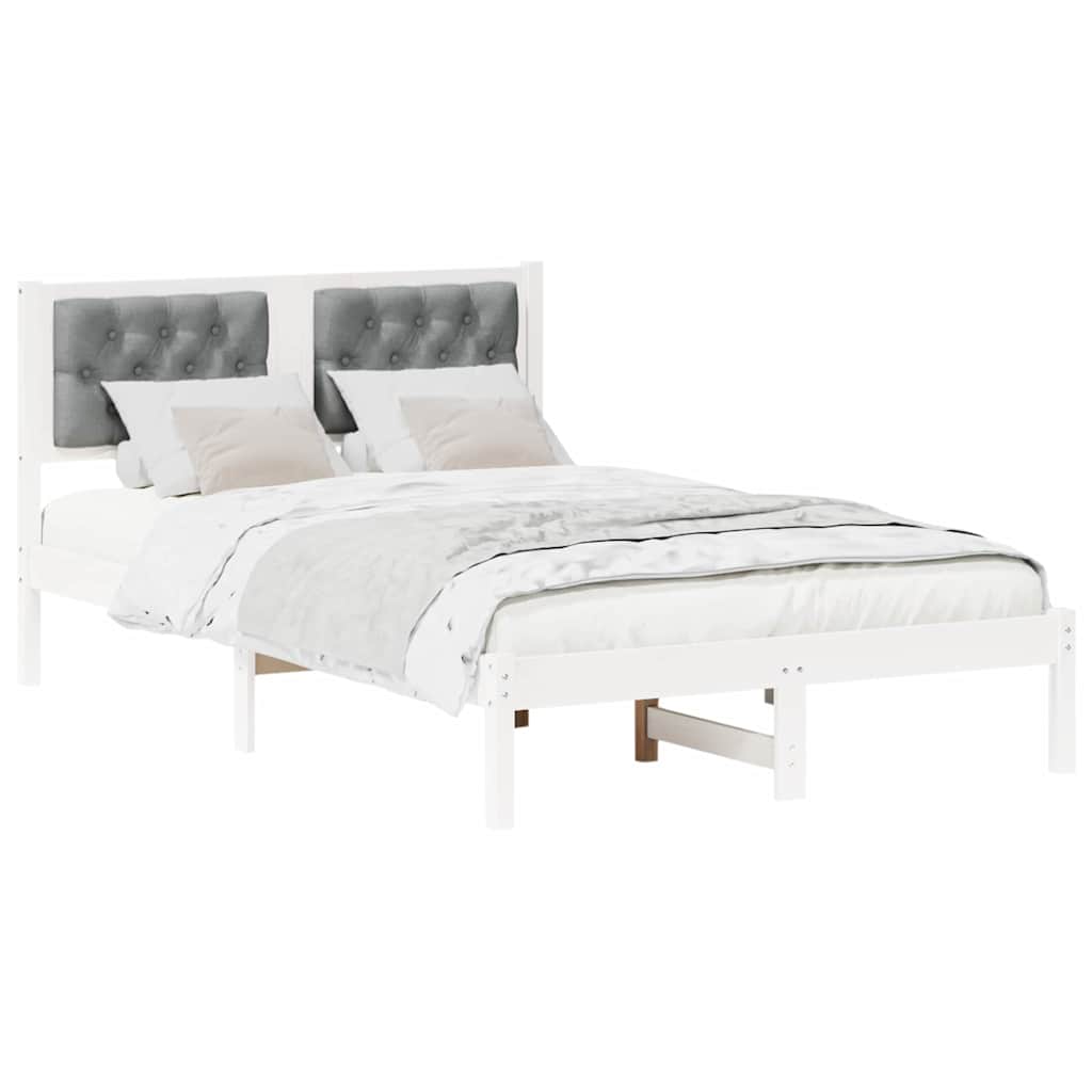 Struttura del letto Grigio chiaro 120 x 190 cm Pino massello